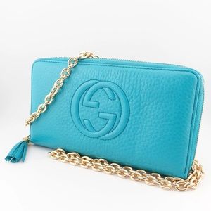 Gucci Tiffany Blue Soho wallet on chain